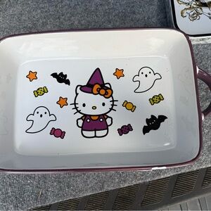 Hello Kitty Witch Baking Dish with Purple and Orange Accents